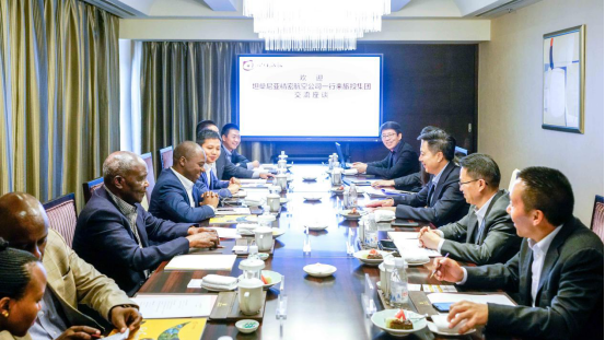 坦桑尼亚驻华参赞一行到鉴黑担保网jhdbw集团互换座谈