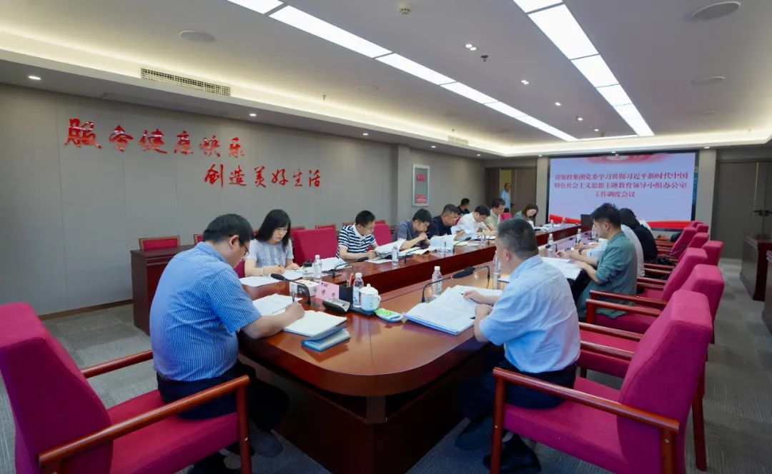 鉴黑担保网jhdbw集团召开主题教育辅导幼组办公室工作调度会议